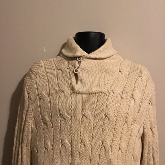 🔥🔥POLO BY RALPH LAUREN, MEDIUM, SEE PHOTOS, HAND KNIT CABLE SWEATER - Picture 5 of 8